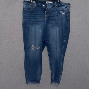 Torrid High Rise Straight Jeans Button Up